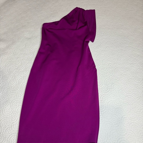 Ted Baker Pink Asymmetrical One-Shoulder Cocktail Dress Ted size 0 IS size 2 - Picture 9 of 16